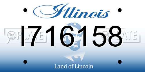 I716158 Illinois License Plate