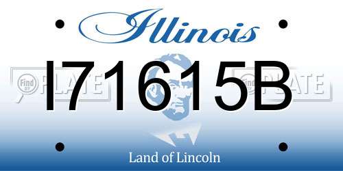 I71615B Illinois License Plate