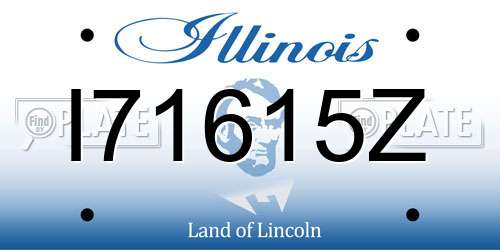 I71615Z Illinois License Plate