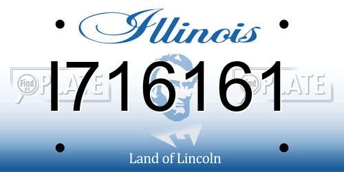I716161 Illinois License Plate