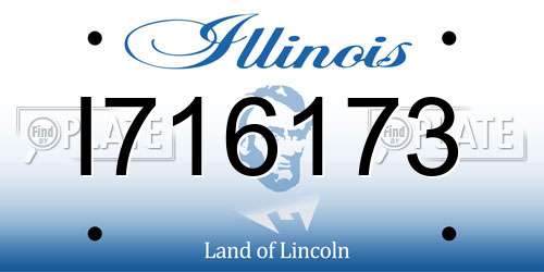 I716173 Illinois License Plate