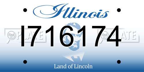 I716174 Illinois License Plate