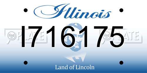 I716175 Illinois License Plate