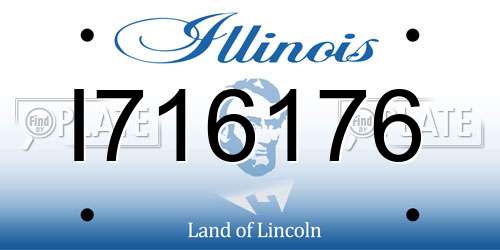 I716176 Illinois License Plate