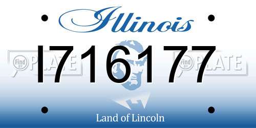 I716177 Illinois License Plate