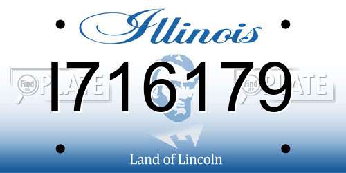 I716179 Illinois License Plate