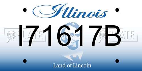 I71617B Illinois License Plate