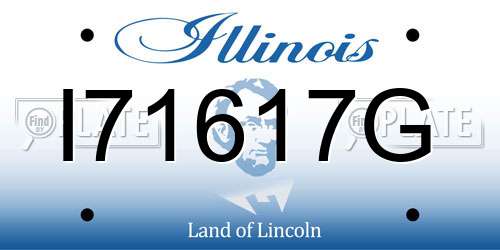 I71617G Illinois License Plate