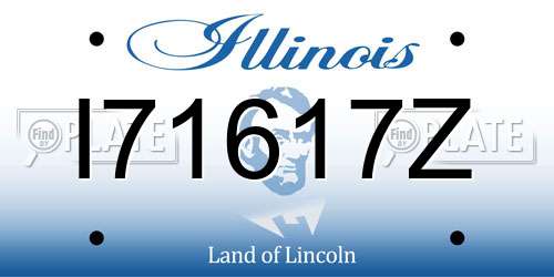 I71617Z Illinois License Plate
