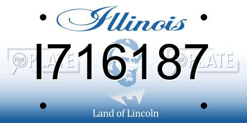 I716187 Illinois License Plate