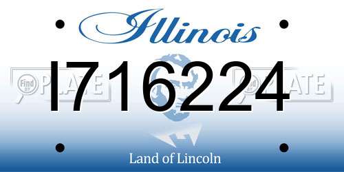 I716224 Illinois License Plate
