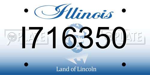 I716350 Illinois License Plate