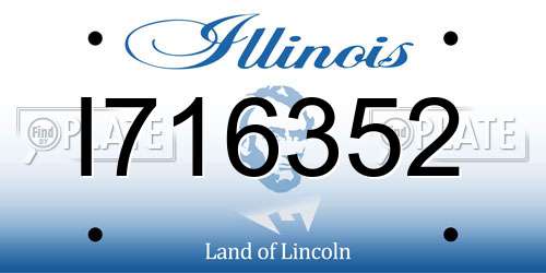 I716352 Illinois License Plate