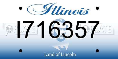 I716357 Illinois License Plate