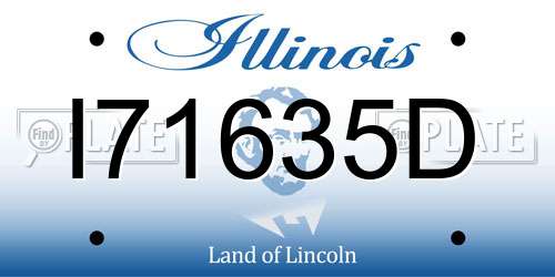 I71635D Illinois License Plate