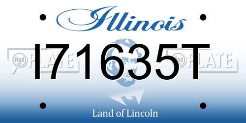 I71635T Illinois License Plate