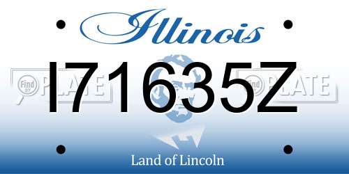 I71635Z Illinois License Plate