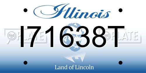 I71638T Illinois License Plate