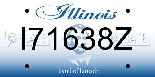 I71638Z Illinois License Plate
