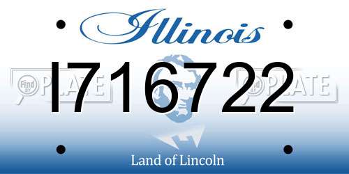 I716722 Illinois License Plate