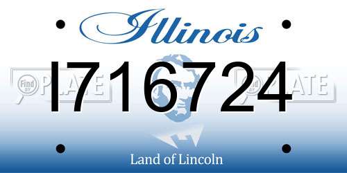 I716724 Illinois License Plate