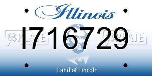 I716729 Illinois License Plate