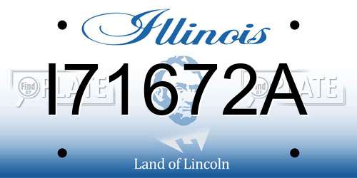 I71672A Illinois License Plate