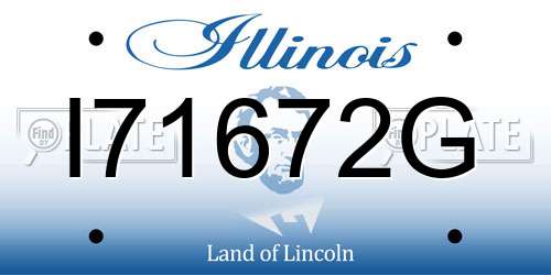 I71672G Illinois License Plate