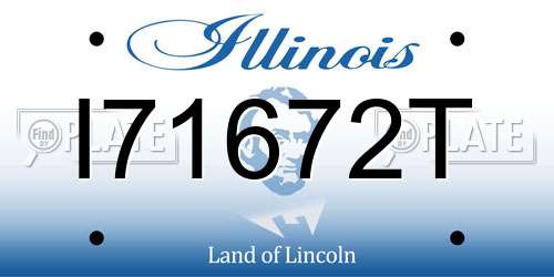 I71672T Illinois License Plate
