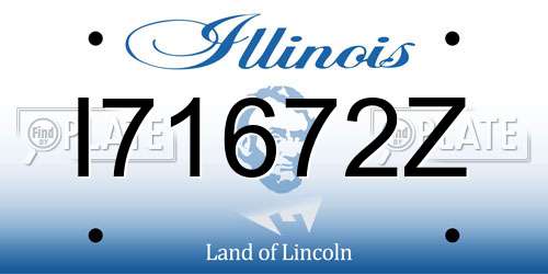 I71672Z Illinois License Plate