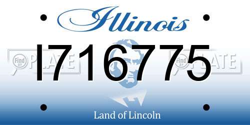 I716775 Illinois License Plate