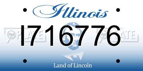 I716776 Illinois License Plate