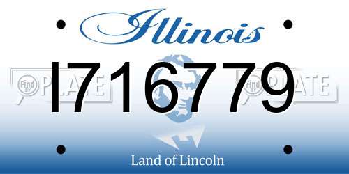 I716779 Illinois License Plate