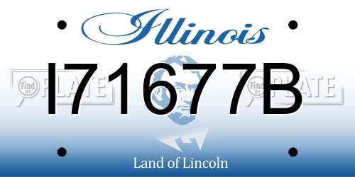 I71677B Illinois License Plate