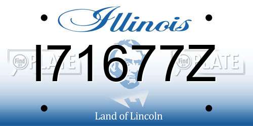 I71677Z Illinois License Plate