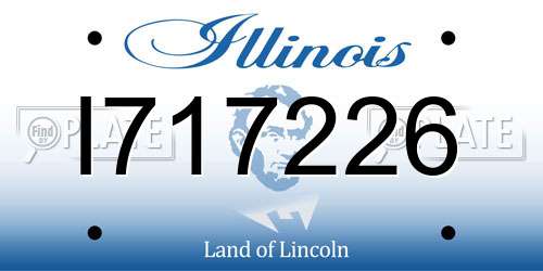 I717226 Illinois License Plate