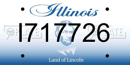 I717726 Illinois License Plate