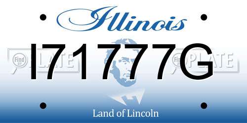 I71777G Illinois License Plate