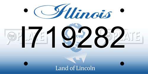I719282 Illinois License Plate