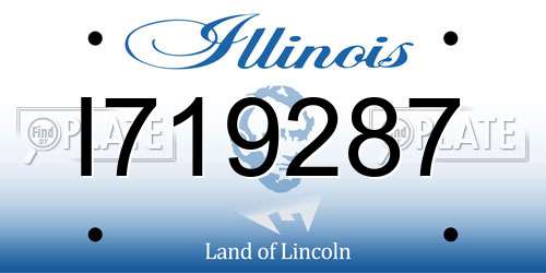 I719287 Illinois License Plate
