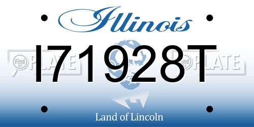 I71928T Illinois License Plate