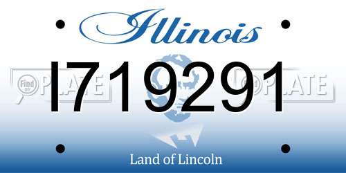 I719291 Illinois License Plate