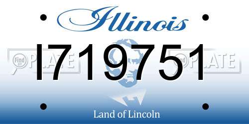 I719751 Illinois License Plate