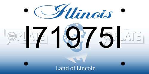 I71975I Illinois License Plate