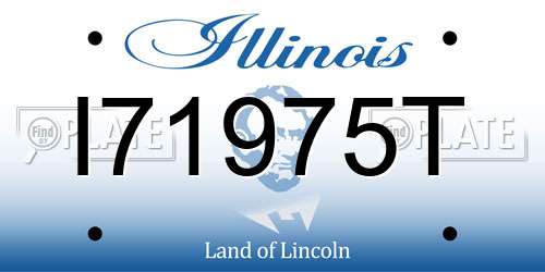I71975T Illinois License Plate