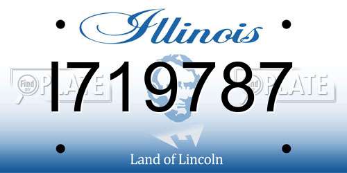 I719787 Illinois License Plate