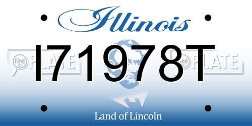 I71978T Illinois License Plate
