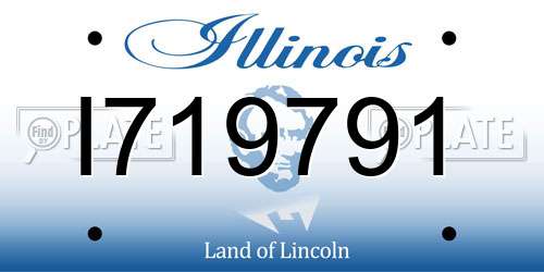 I719791 Illinois License Plate