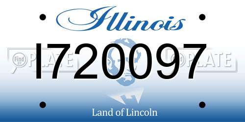 I720097 Illinois License Plate