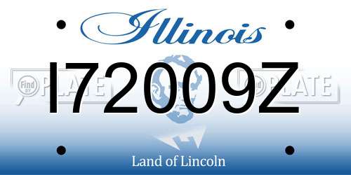 I72009Z Illinois License Plate
